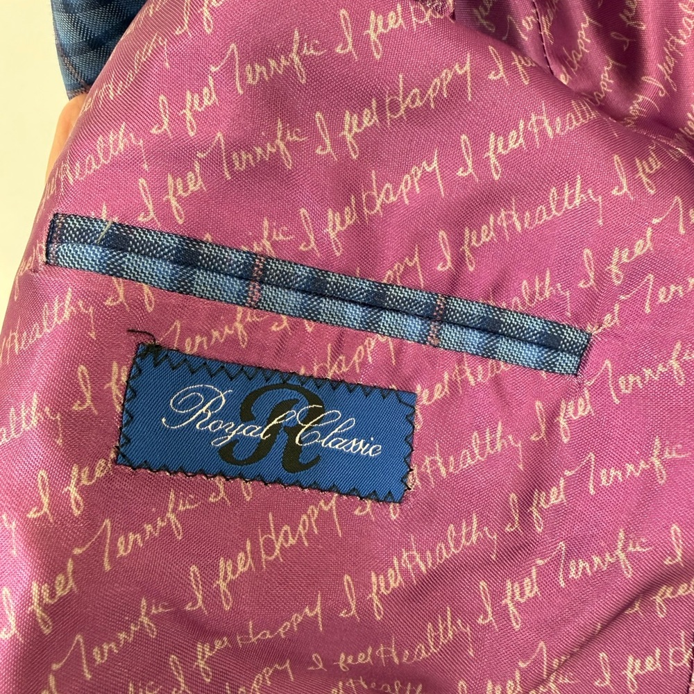 Tom James $1500 custom Blue Plaid Women’s Tailored Blazer never worn bespoke - Picture 5 of 13